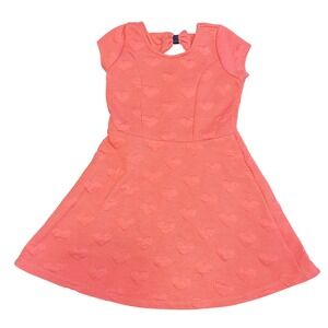 Epic Threads Girls Coral Heart Textured A-Line Dress Size 4T